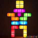 Retro tetris namizna svetilka, ki se poljubno sestavi