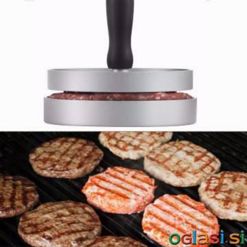 Kompaktni ročni oblikovalec za pripravo pleskavic iz aluminija za mojstre žara