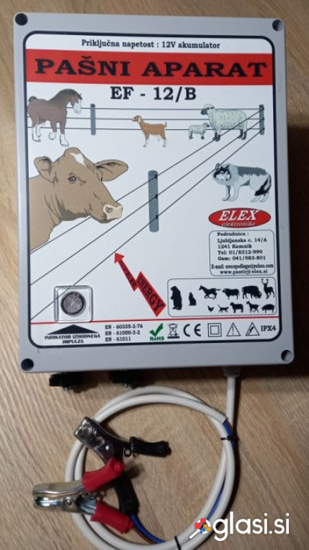 ELEKTRIČNI PASTIR AKUMULATORSKI ,12V ,moči 6J- pašni aparat,
