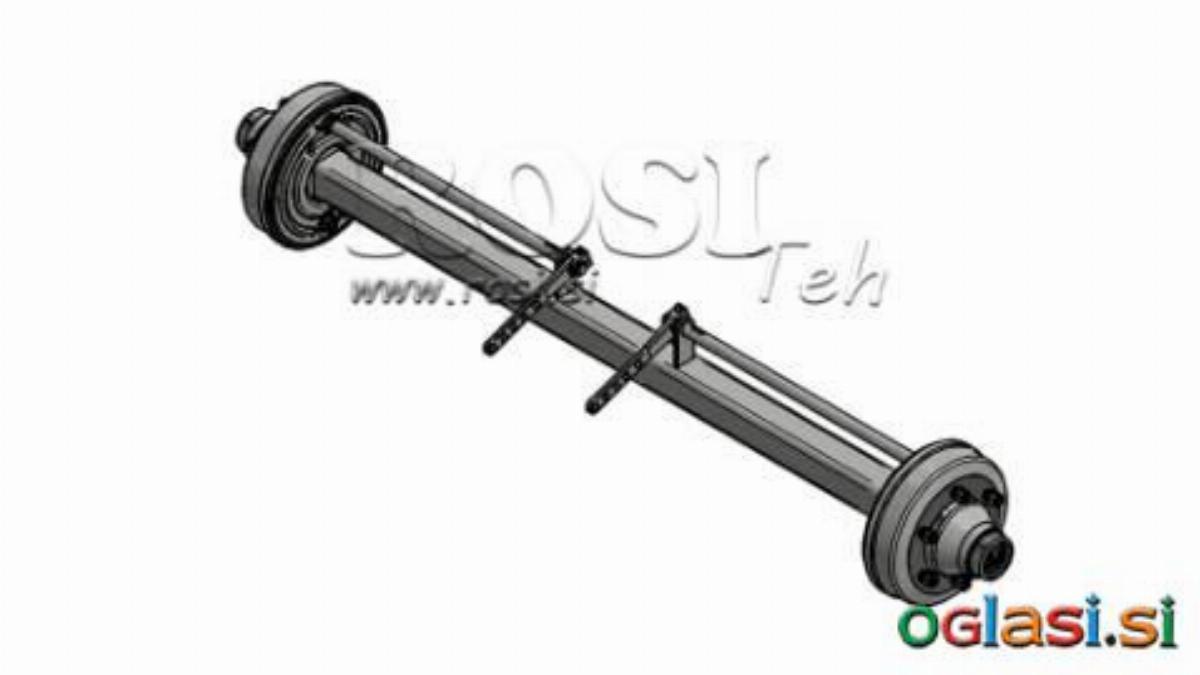 OSOVINA ZA PRIKOLICO 7200 kg Z ZAVORAMI (1600 mm)