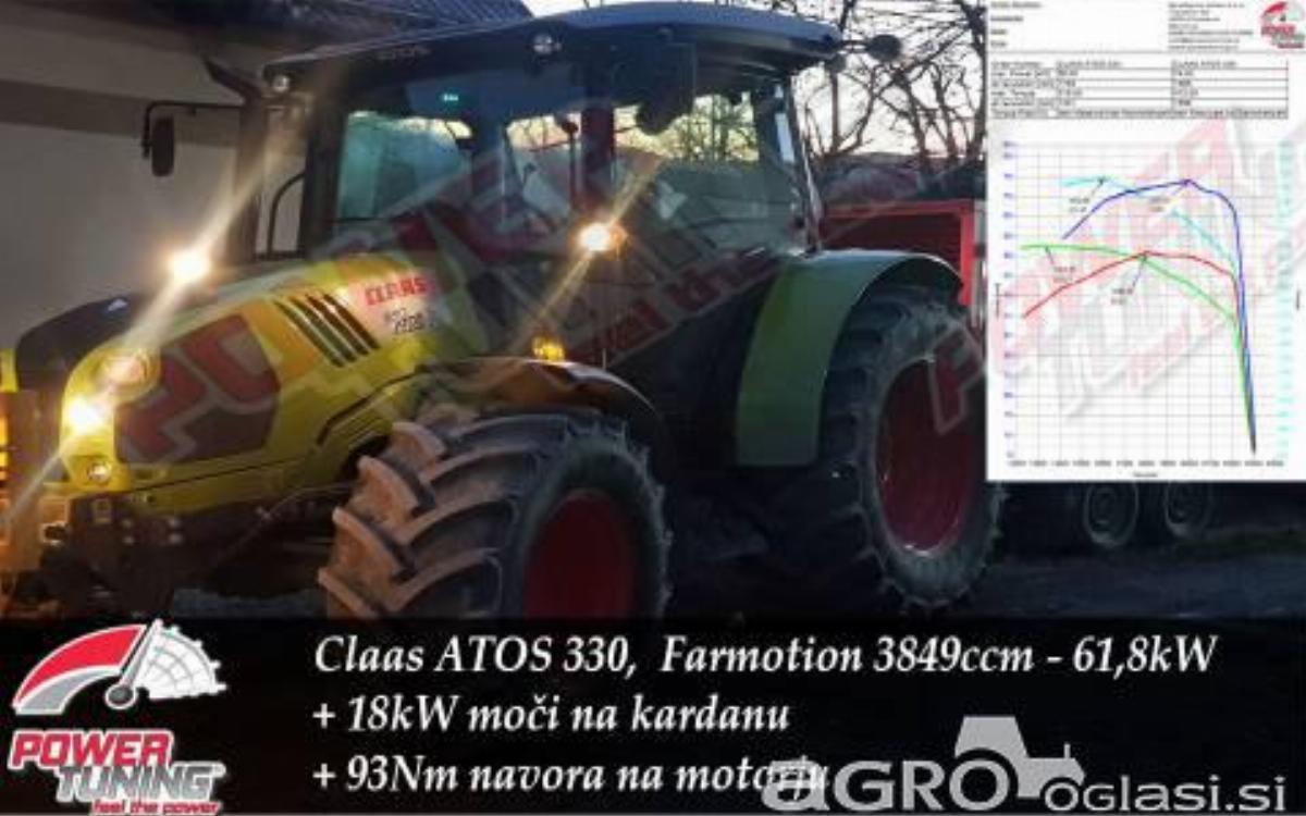 Povečanje moči in navora traktorja in kombajna
