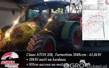 Povečanje moči in navora traktorja in kombajna