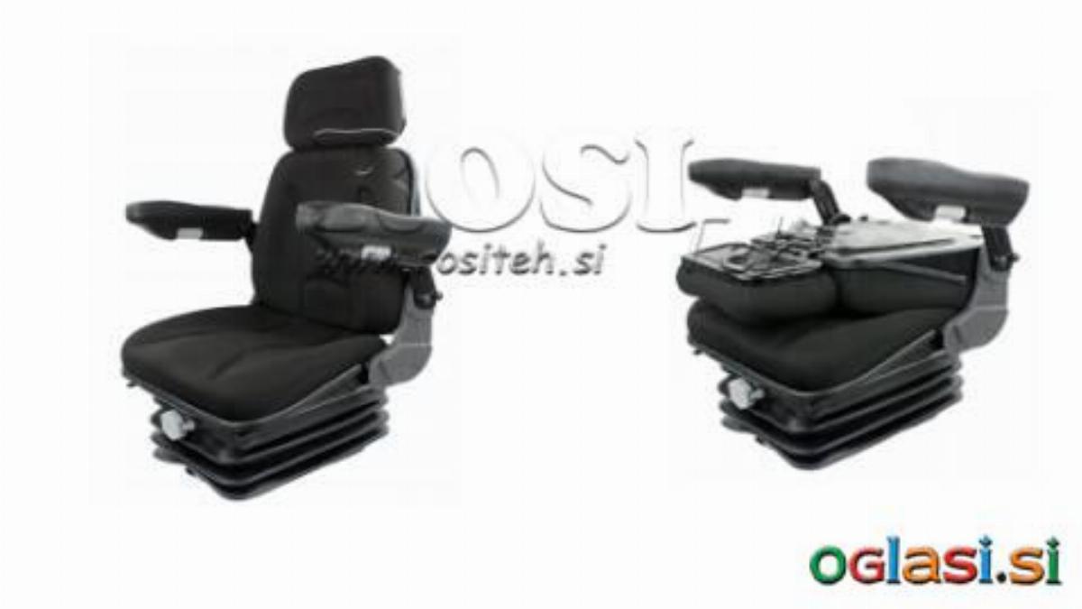 UNIVERZALNI SEDEŽ ZA TRAKTORJE IN STROJE Z NASLONOM ZA ROKE COMFORT