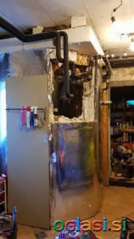 Zalogovnik tople vode za centralno kurjavo, drva, sekanci, sončna 4000l