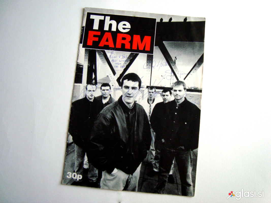 Revija THE FARM z original podpisi vseh članov skupine, 1992