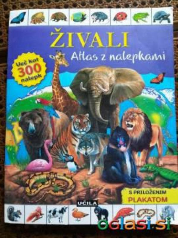 Knjiga ŽIVALI Atlas z nalepkami / ZALOŽBA UČILA 2011