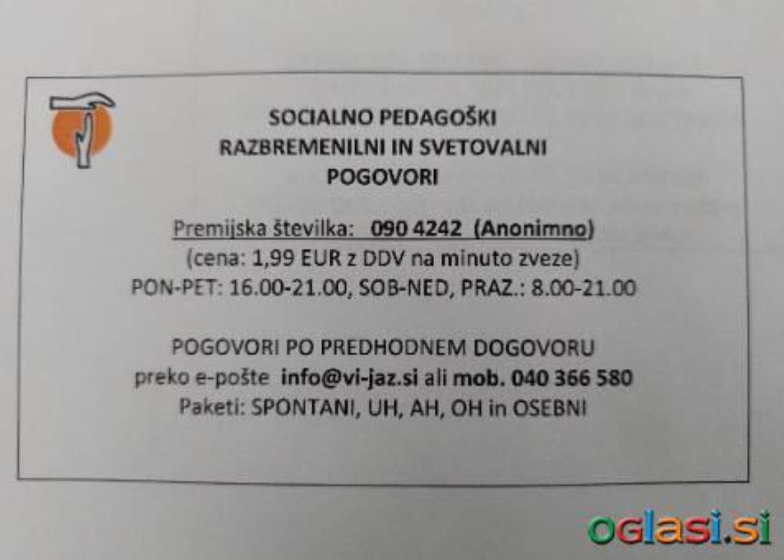 Socialno pedagoški razbremenilni in svetovalni pogovori