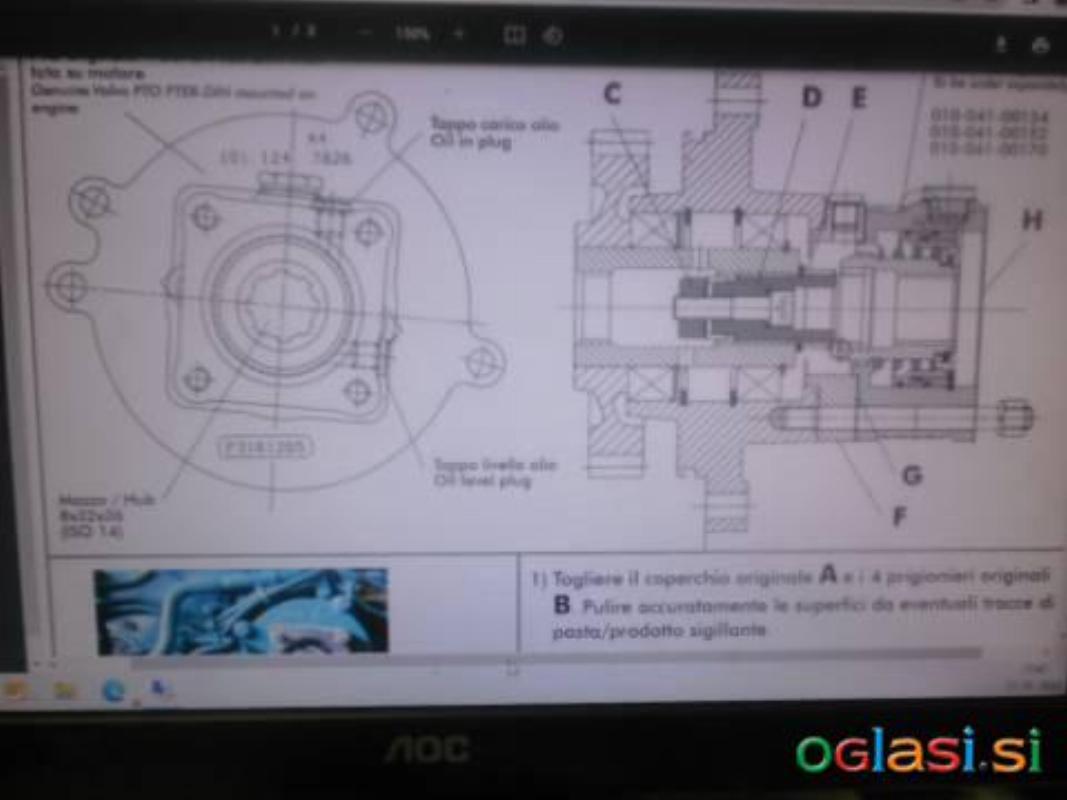 11400011890 +01004100170 ADAPTER +VKLOP ZA MOTORNI ODGON VOLVO PTO 10.41