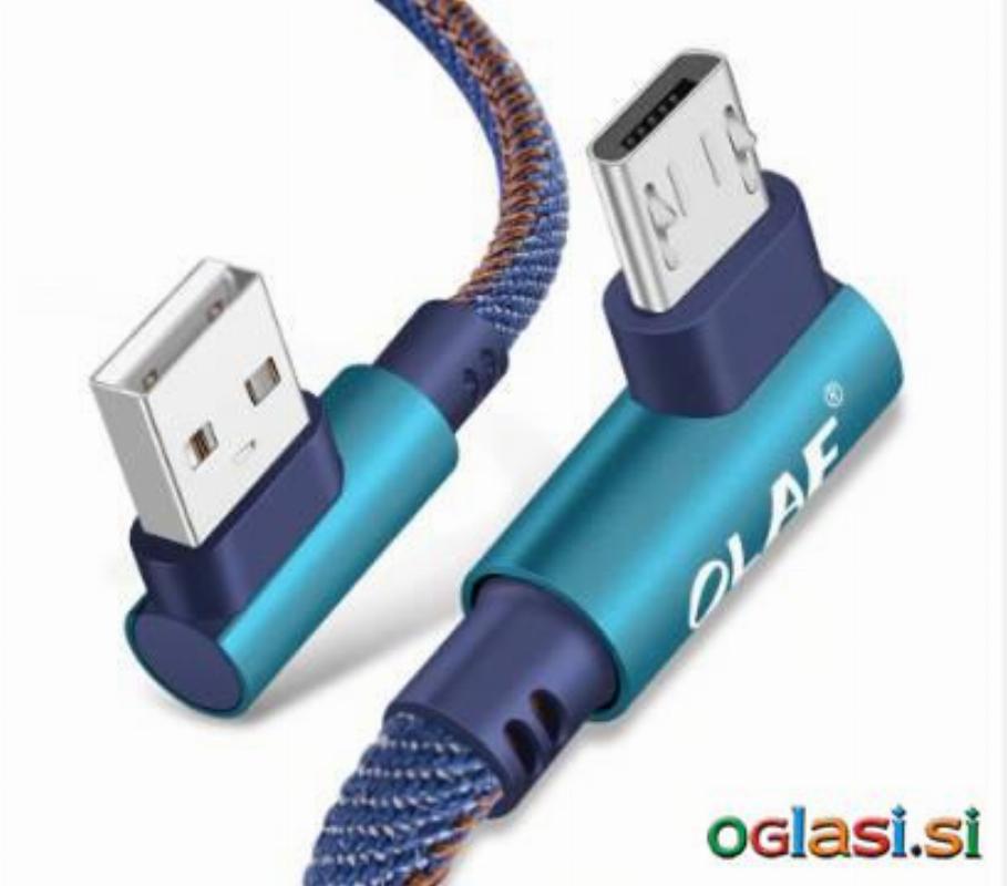 OLAF 90 stopinjski Micro USB kabel