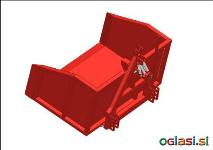 Tračni obračalnik SIP UTO 1650 in doma narejeni traktorski plato