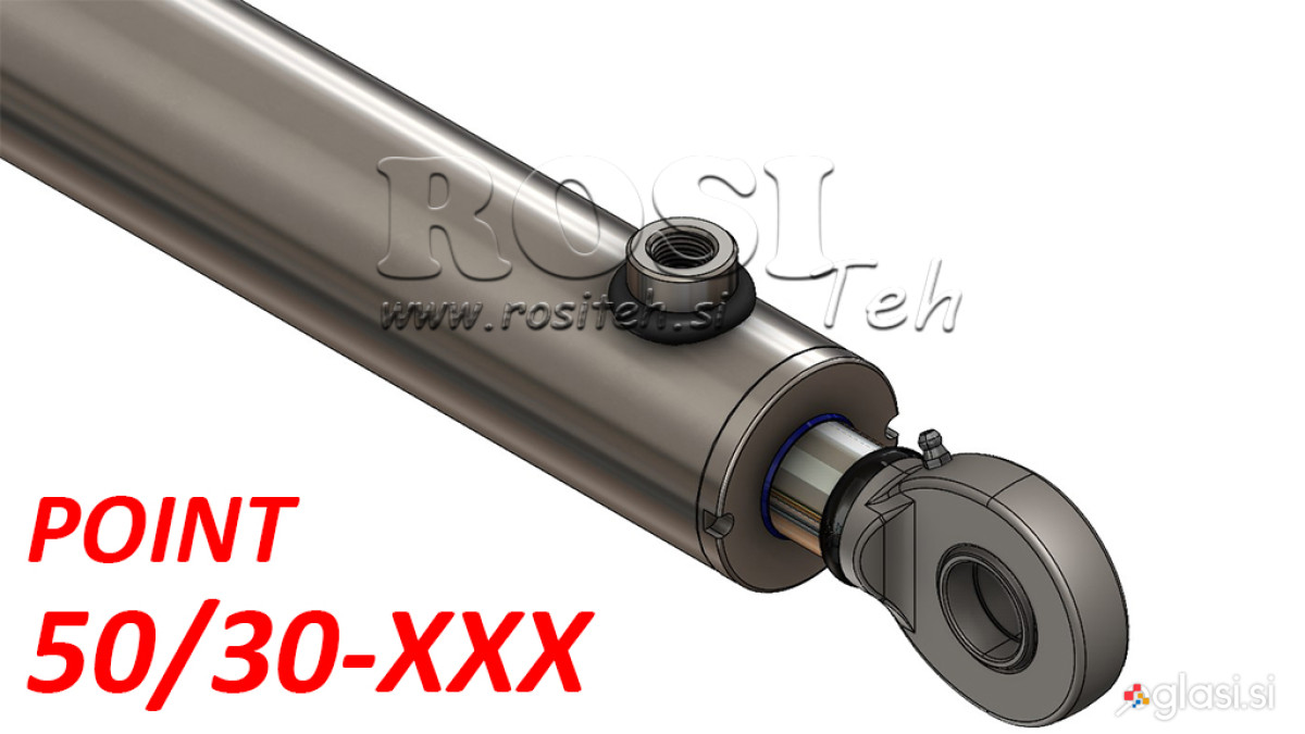 Hidravlični cilinder 50/30 POINT hod od 100 do 1000mm