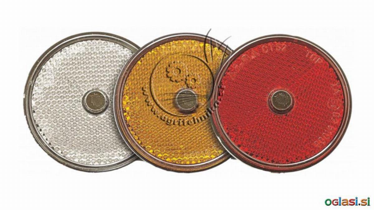 - OKROGLI ODSEVNIKI fi 80mm - PRITRJEVANJE Z VIJAKI