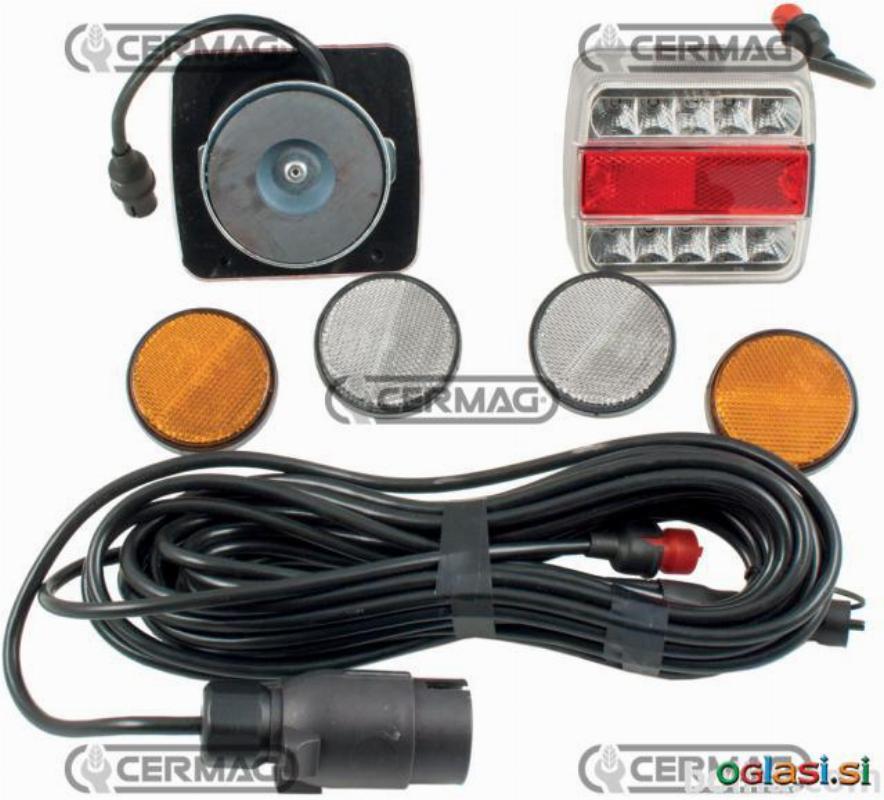 - KOMPLET LED MAGNETNIH LUČI S KABLOM 7,5m+2,5m