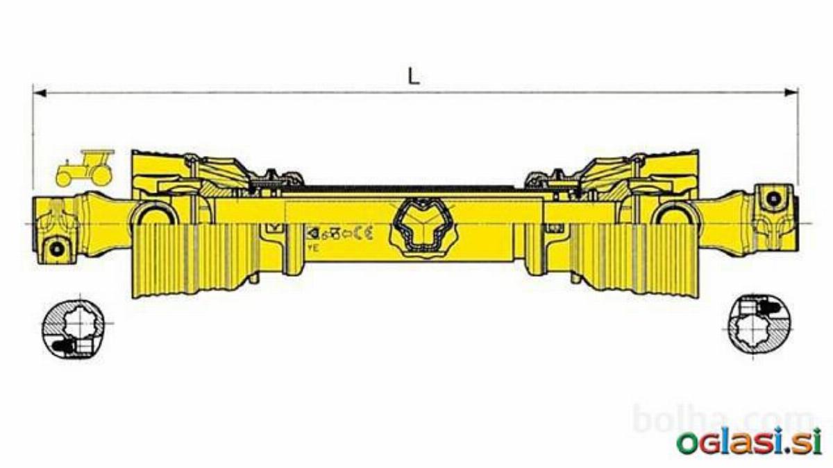 -Kardanske gredi dolžine 1400mm
