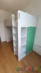 SMÅSTAD Ikea Etažna postelja, bela bledo turkizna, kot nova, 180 eur