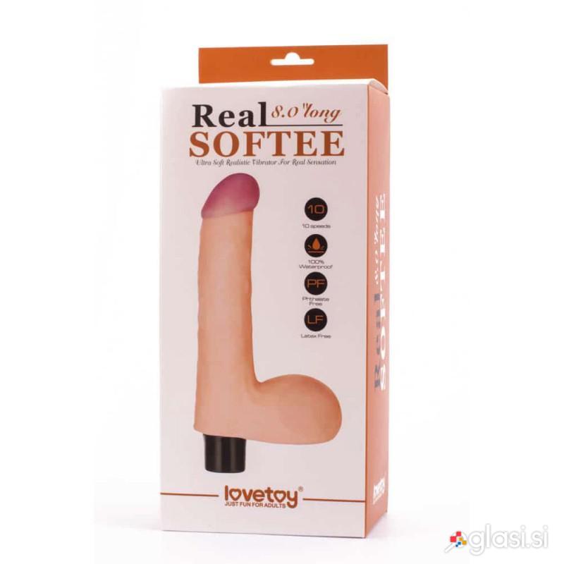 VIBRACIJSKI PENIS Lovetoy Real Softee #4