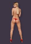 TANGA HLAČKE Obsessive Luiza Red