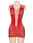 MREŽASTA OBLEKICA Ohyeah H3161-4 Red