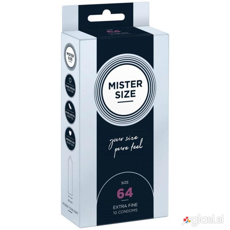 KONDOMI Mister Size 64 mm (10/1)