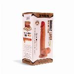 DILDO X-MEN Double Layer Brown 7,6"