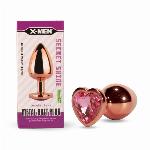 ANALNI ČEP X-MEN Secret Shine Rose Gold Heart (L)