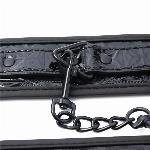 OKOVI ZA GLEŽNJE Sapphire Black Vegan Leather