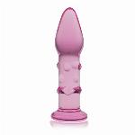 STEKLENI ANALNI ČEP Lovetoy Glass Romance Pink 5,5''