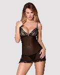 NEGLIŽE Obsessive 862-CHE-1 Black