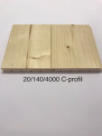 Ladijski pod, Opaž 20x140x4000mm C-profil