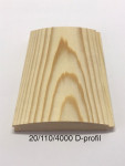 Bruna, brune, polkroglice 20x110x4000mm D-profil