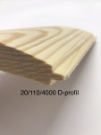 Bruna, brune, polkroglice 20x110x4000mm D-profil