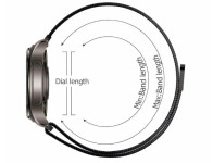 Pašček za uro kovinski magnetni 22mm