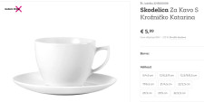 Plitvi krožniki šalčke kafe skodelice + darilo