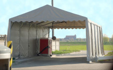 SKLADIŠČNI ŠOTOR 600x1200x370 SIV PVC PROF