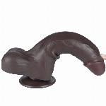 DILDO Lovetoy Sliding Skin Dual Layer II Black 8,5''