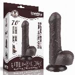 DILDO Lovetoy Sliding Skin Dual Layer Black 7''