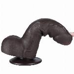 DILDO Lovetoy Sliding Skin Dual Layer Black 7''