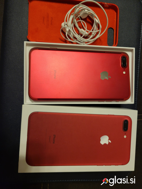 PRODAM IPHONE 7 PLUS 128 GB RDECE BARVE BREZ PRASKE KOT NOV