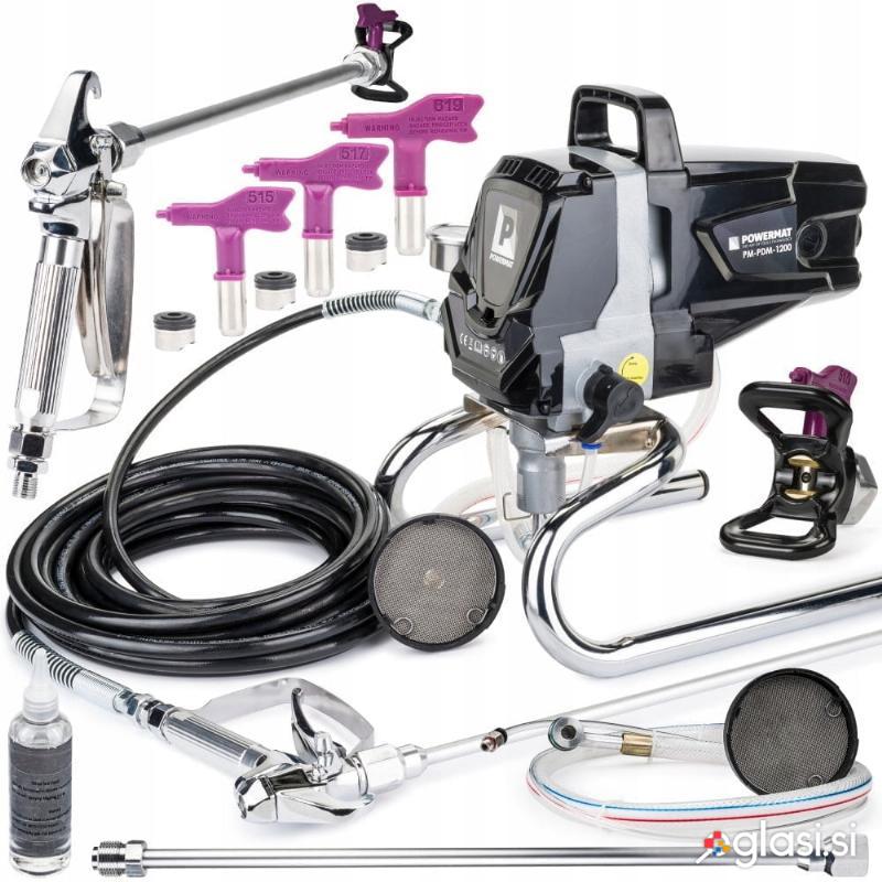 220Bar razpršilec barve airless 1200W 10m hidrodinamična lakirna enota