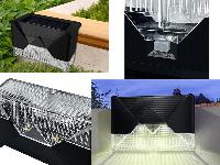 Set 4 solarnih ograjnih LED svetilk hladno bele IP65