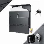 Moderni poštni nabiralnik z režo za časopise antracit X2