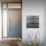 Moderni poštni nabiralnik z režo za časopise antracit X2