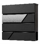 Moderni poštni nabiralnik z režo za časopise antracit + inox X7