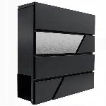 Moderni poštni nabiralnik z režo za časopise antracit + inox X7