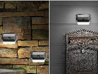 Solarna LED RGB dekorativna stenska svetilka senzor mraka