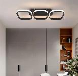 Moderna stropna nadometna LED svetilka 33W 52cm 4500K črna