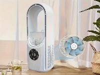 2v1 LED RGB pokončni ventilator in LCD vlažilec zraka USB