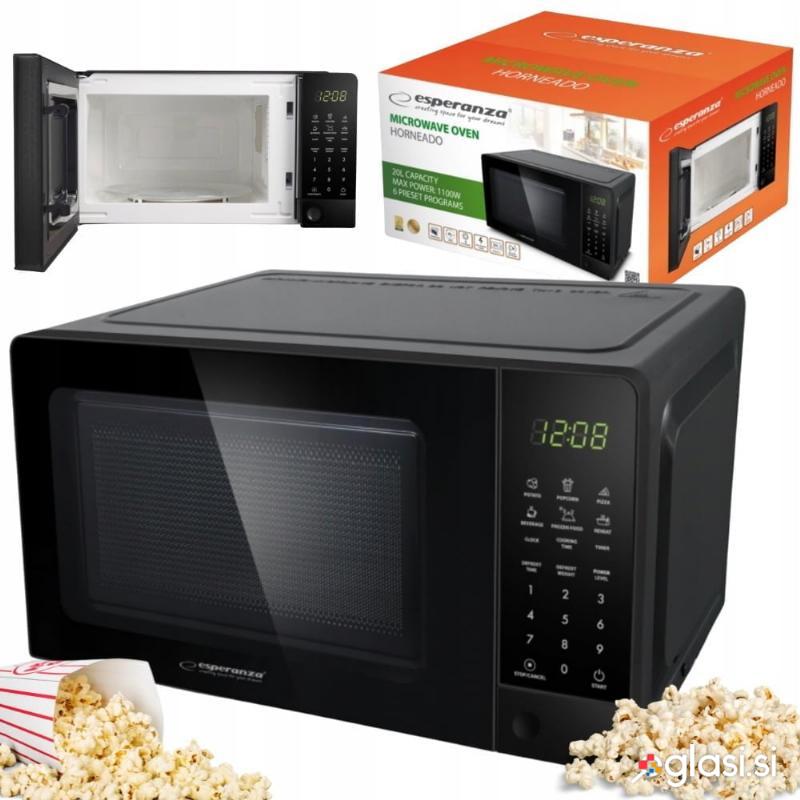 id-3112 1100W LCD mikrovalovna pečica 20L touch HORNEADO