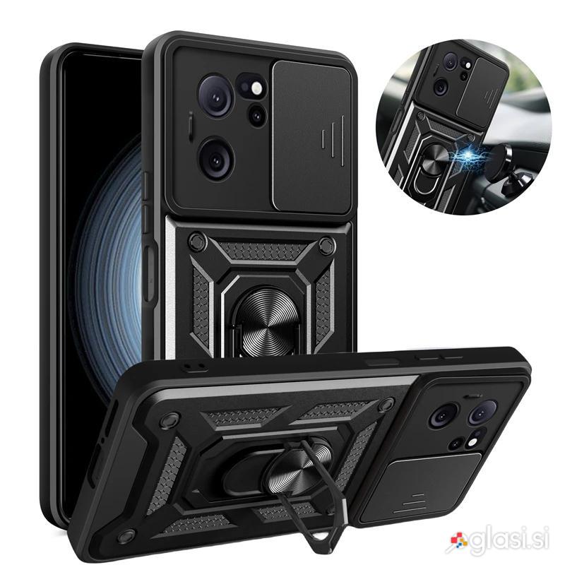 id-2598 Etui ovitek Slide Ring za Xiaomi Redmi Note 11 črn