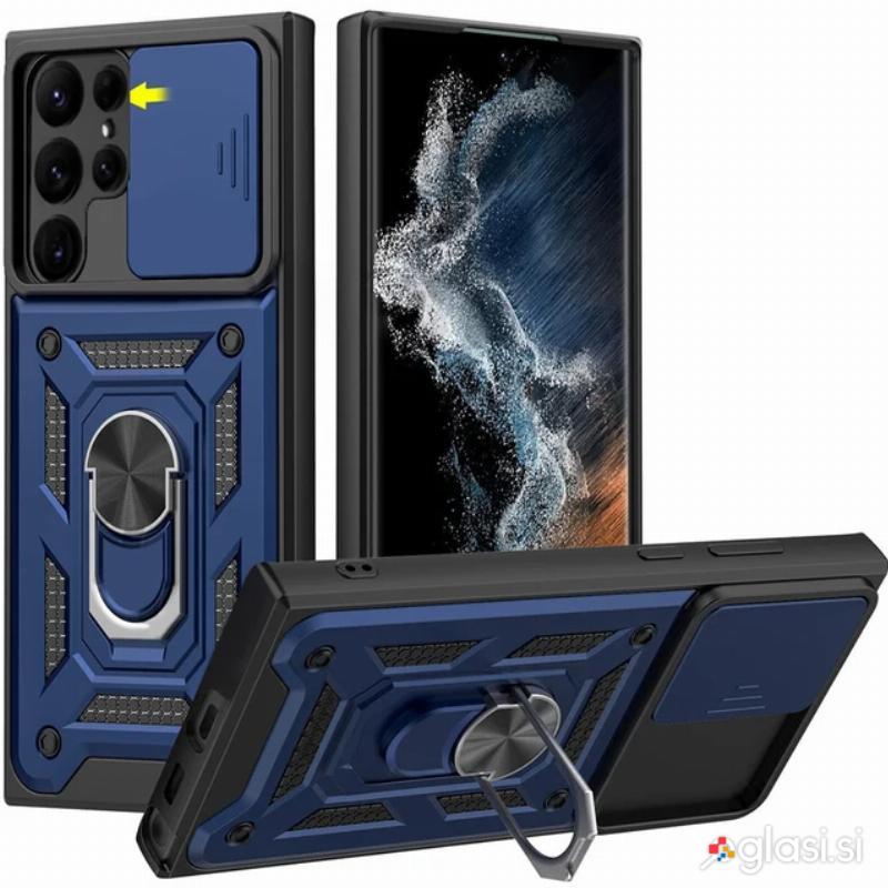 id-2598 Etui ovitek Slide Ring za Samsung Galaxy A13 5G moder